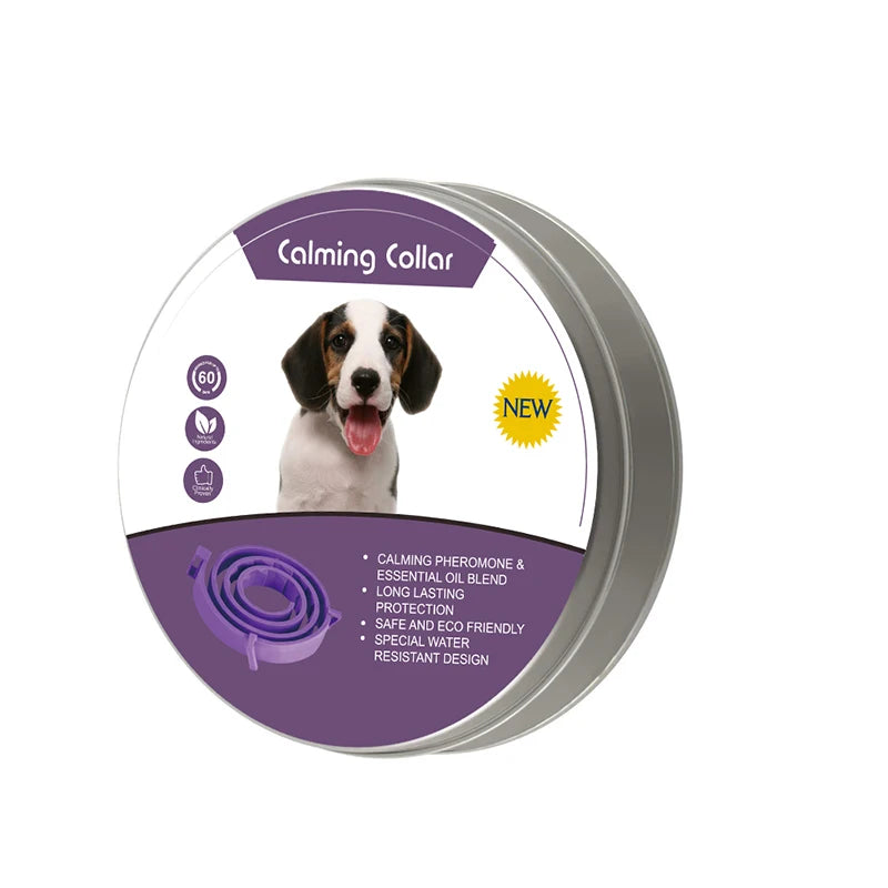 Pet Calm Collar Cat And Dog Soothe Collar Adjustable TPR Neck Strap 8 Months Relieve Anxiety Remove Restlessness For Dogs Cats