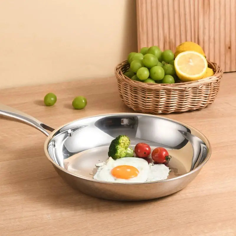 Stainless Steel Pans Oven-safe, Cooking, Deep Frying, Non-coated Non-stick