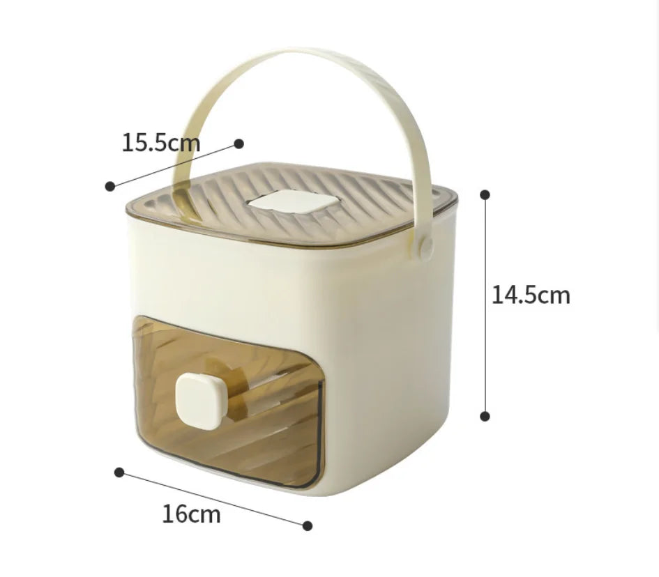 48-Ice Cube Maker, Double Layer Design, Easy-Press Lid, Food-Grade Plastic Tray