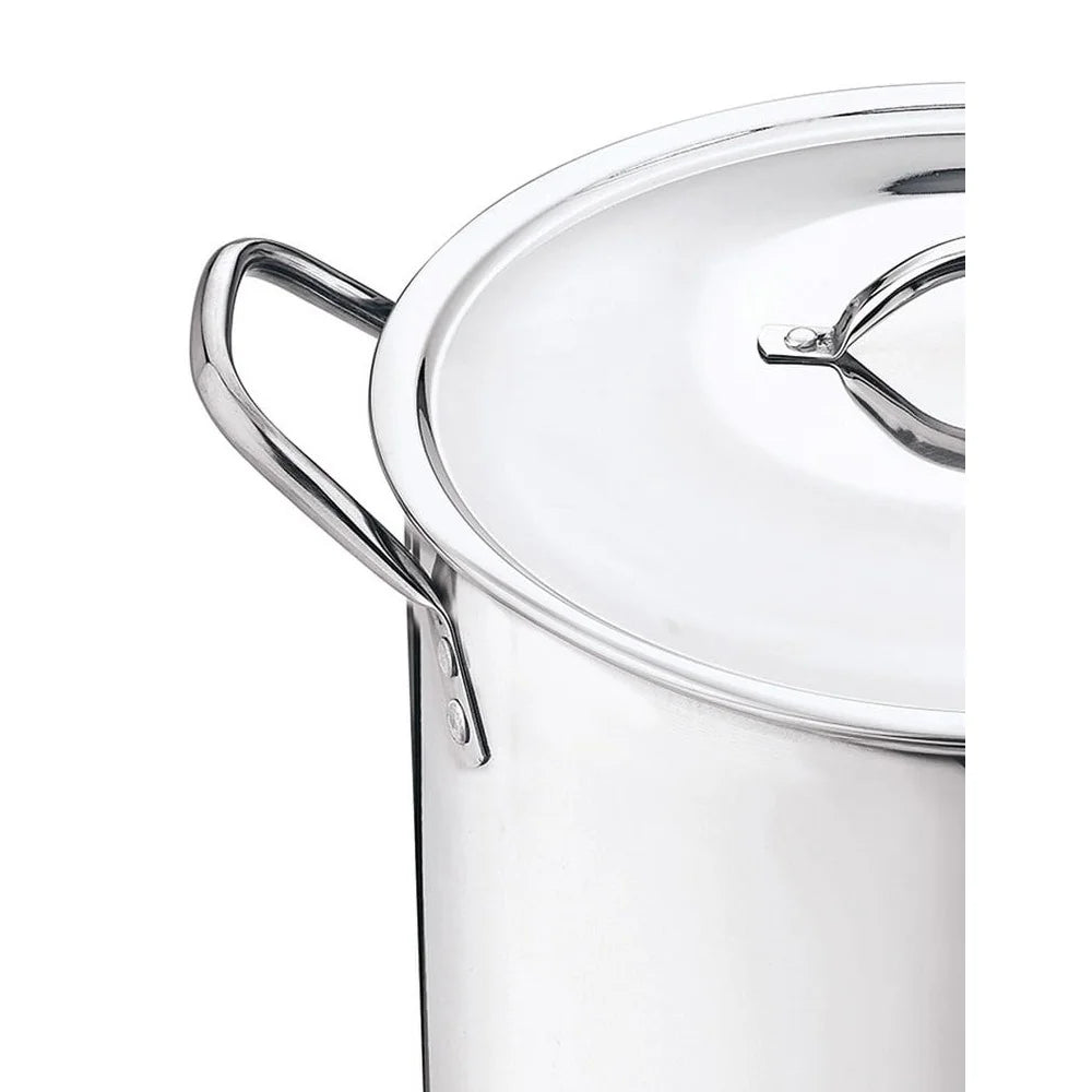 12 Quart Stainless Steel Stock Pot, Metal Lid Stay Cool Handles Heavy Duty, Soup, Stew, Boiling
