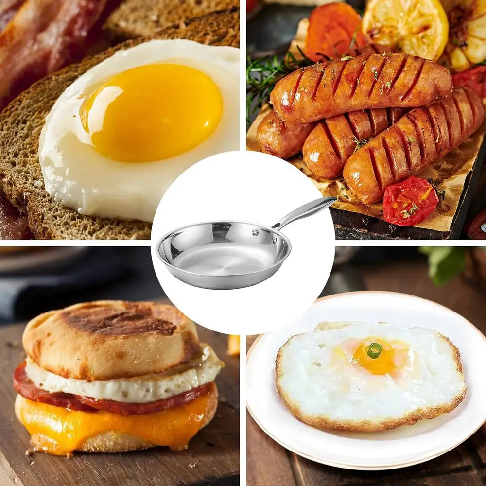 Stainless Steel Pans Oven-safe, Cooking, Deep Frying, Non-coated Non-stick