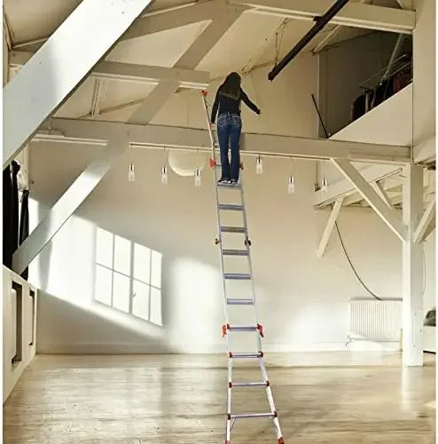 Ladders, Velocity with Wheels, M26, 26 Ft, Multi-Position Ladder, Aluminum, Type 1A, 300 lbs Weight Rating, (15426-001)