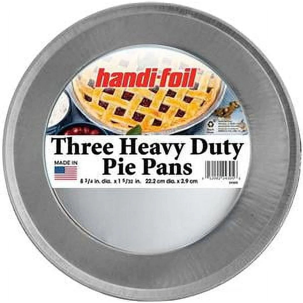 Heavy Duty Aluminum Pan Disposable 3 Pack 9 Inch Tarts Quiches Desserts Eco-Friendly Easy Clean