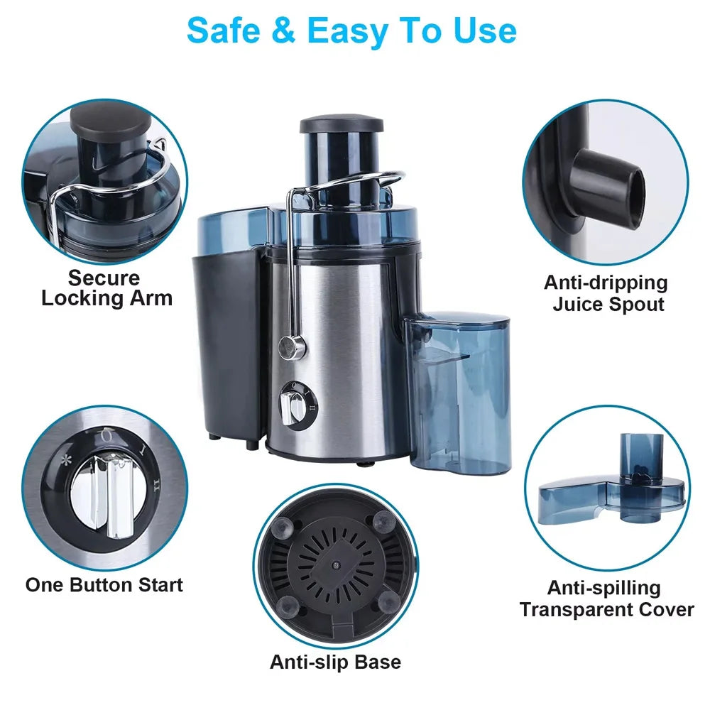 800w Stainless Steel Juicer Centrifugal Electric Residue Separation