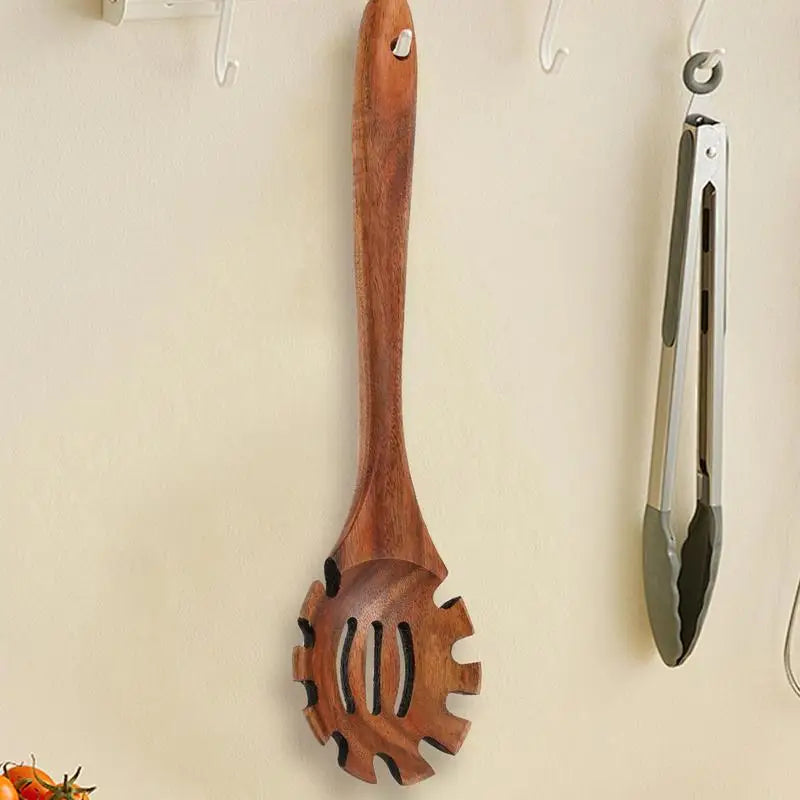 Wooden Spaghetti And Pasta Server Long Handle