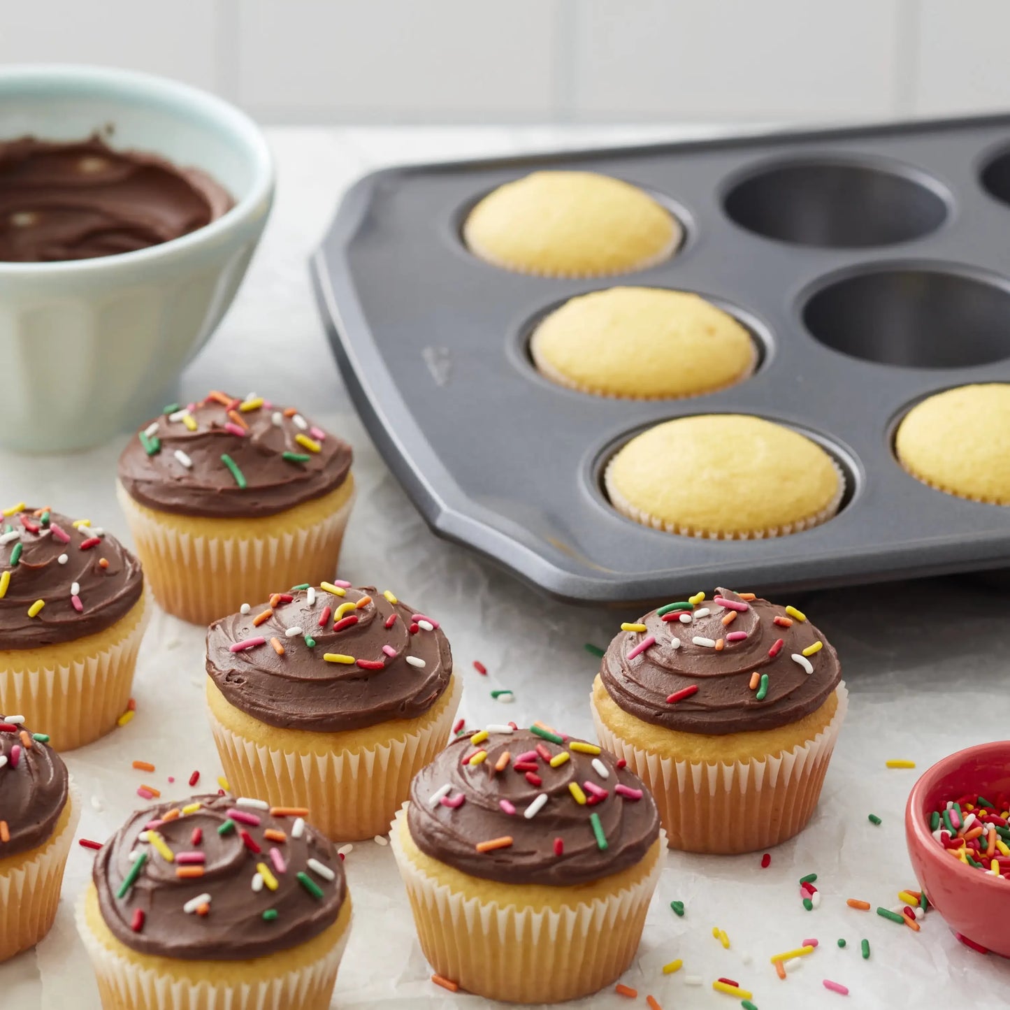 Bake It Better Non-Stick Muffin Pan, Steel, 12-Cup Cupcake Pan
