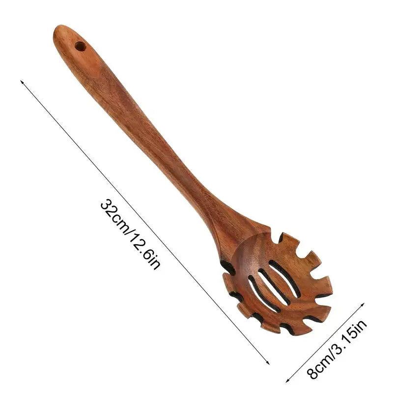 Wooden Spaghetti And Pasta Server Long Handle