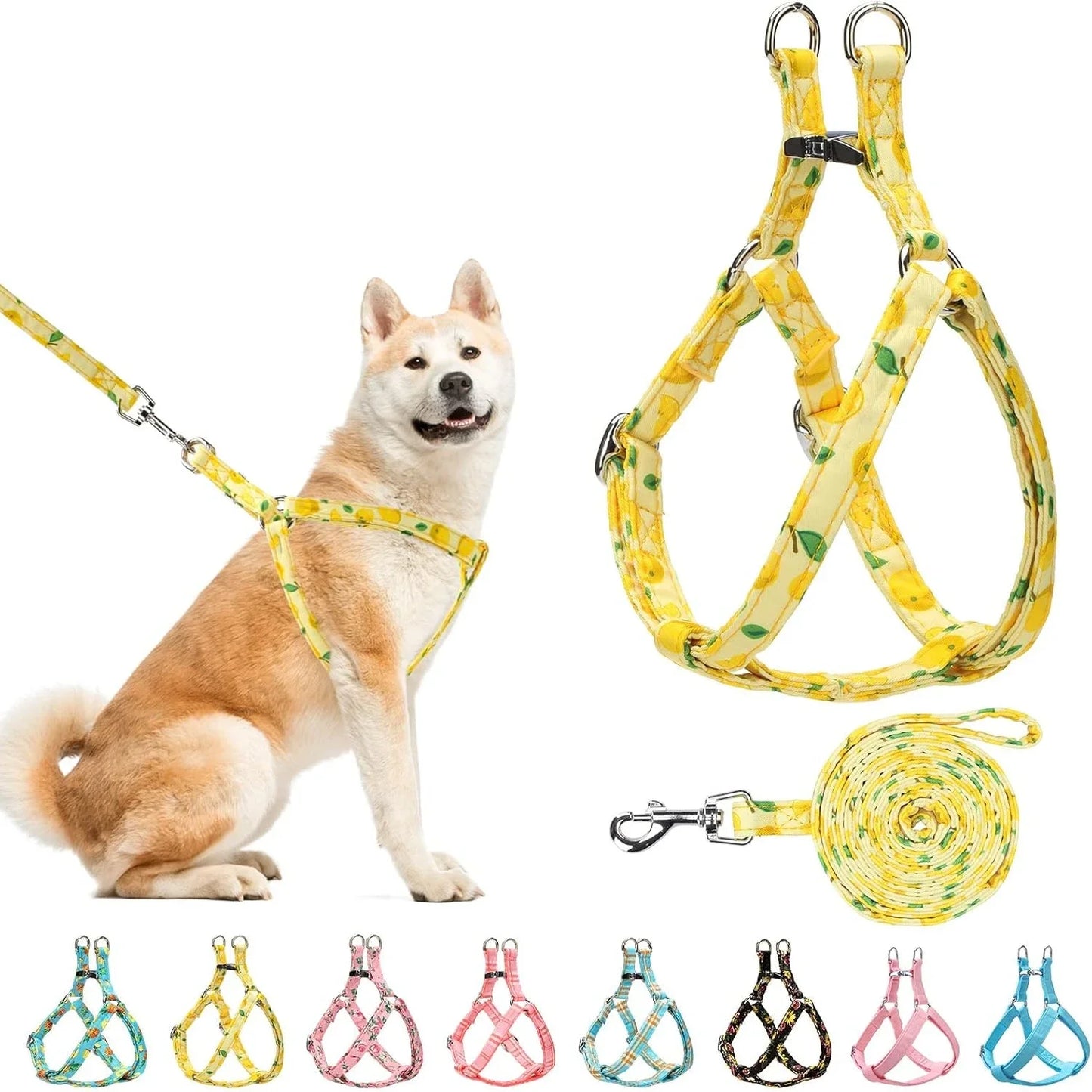 Small Medium Adjustable Heavy Duty No Pull Vest Harness and Leash Set Comfortable Design