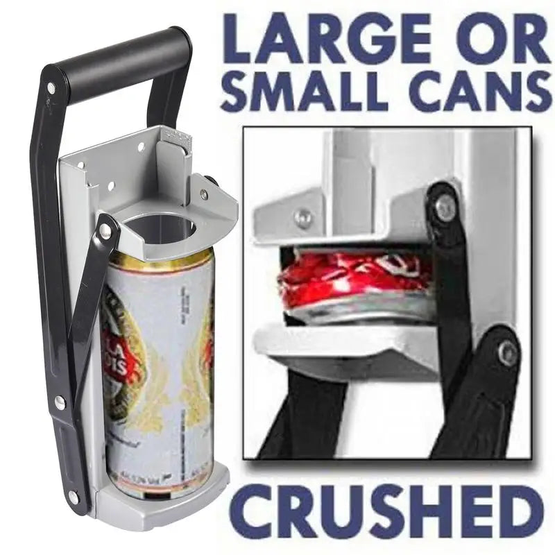 Oz Wall Mounted Home Dispensing Can Crusher Bottle Opener Recycling Tool