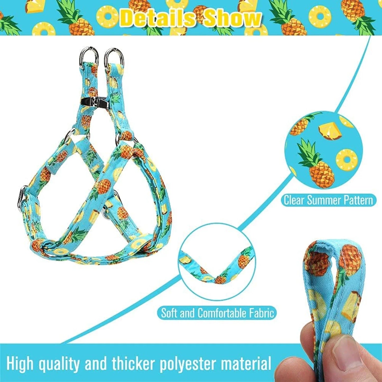 Small Medium Adjustable Heavy Duty No Pull Vest Harness and Leash Set Comfortable Design