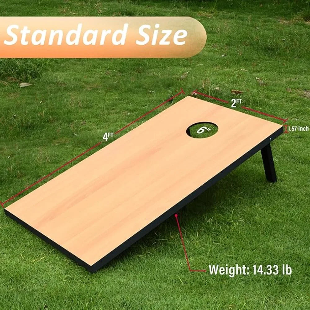 Cornhole Set, Tailgate/Regulation Size Cornhole Boards with 8 Bean Bags and Carrying Case