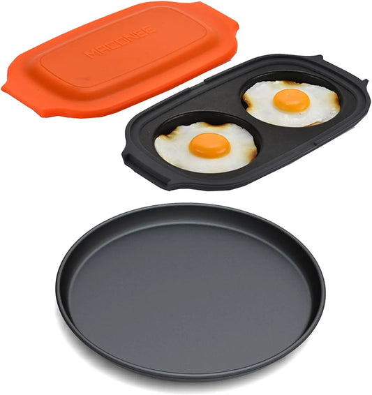 Microwave Cooker, Egg Fryer, Sandwich Maker, Crisper for Pizza, Chicken Nuggets, French Toast