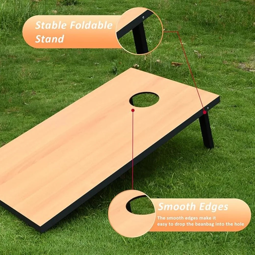 Cornhole Set, Tailgate/Regulation Size Cornhole Boards with 8 Bean Bags and Carrying Case
