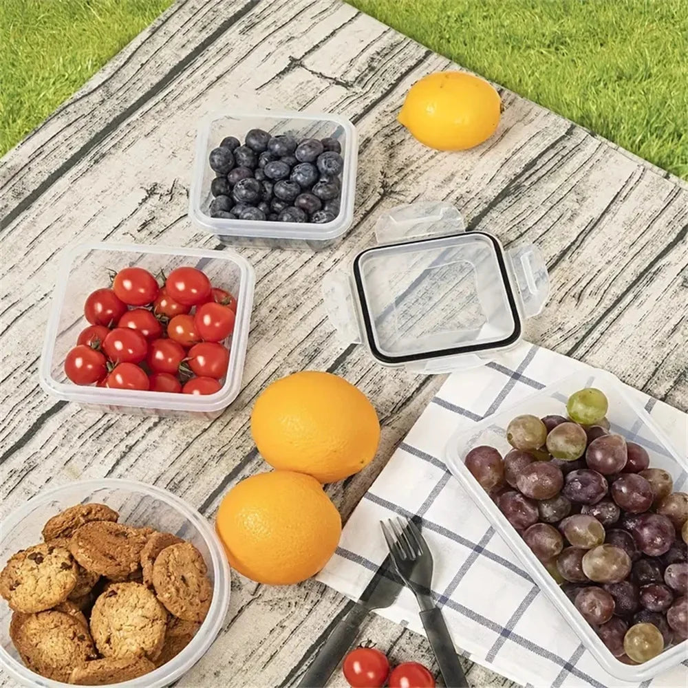 12pcs-set Food Airtight containers, Lunch Boxes Set, Microwave safe, BPA free, Plastic Container