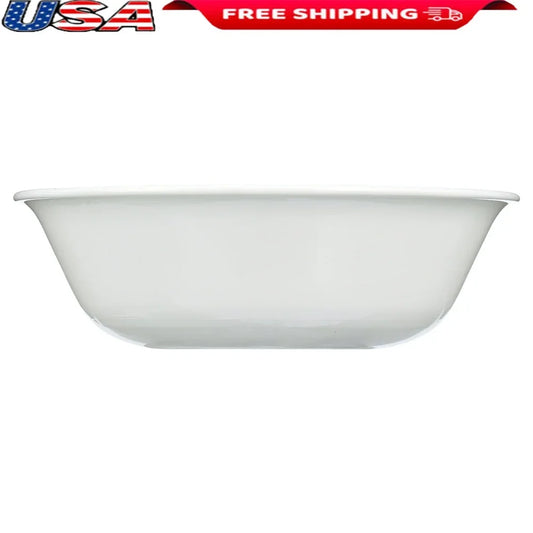 Embossed White Soup Cereal Bowls Lightweight Microwave Dishwasher Safe Strong Chip Crack Resistant