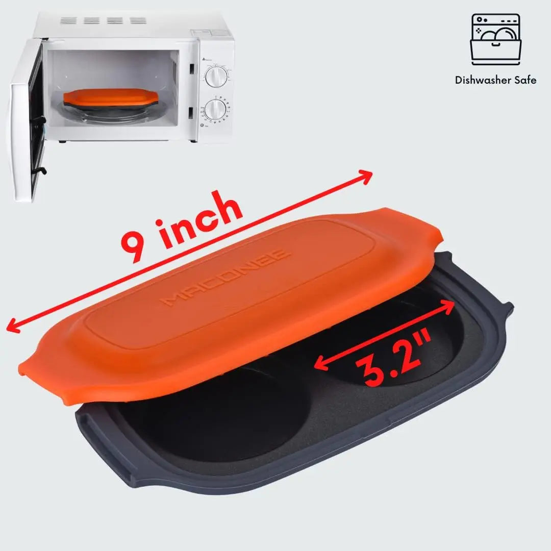 Microwave Cooker, Egg Fryer, Sandwich Maker, Crisper for Pizza, Chicken Nuggets, French Toast