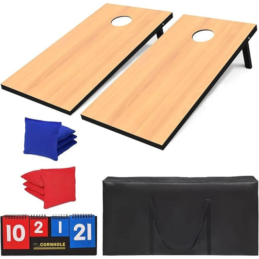 Cornhole Set, Tailgate/Regulation Size Cornhole Boards with 8 Bean Bags and Carrying Case