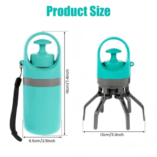 Portable Pooper Scooper with Bag & Dispenser – Lightweight Claw – for Small & Large Dogs