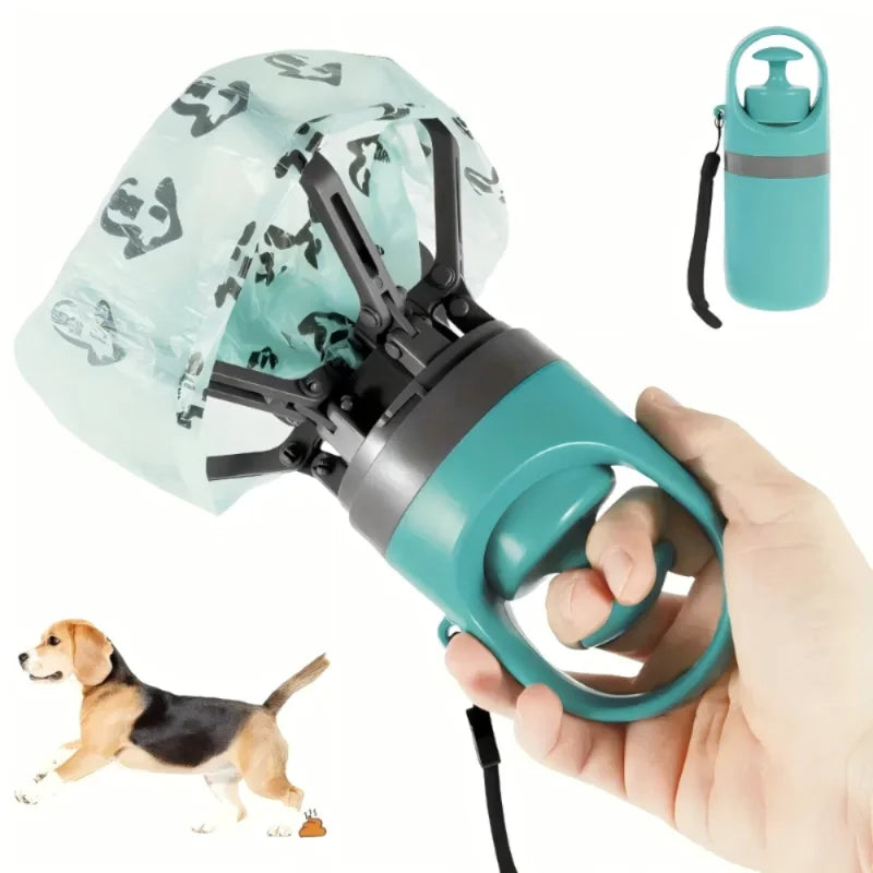Portable Pooper Scooper with Bag & Dispenser – Lightweight Claw – for Small & Large Dogs