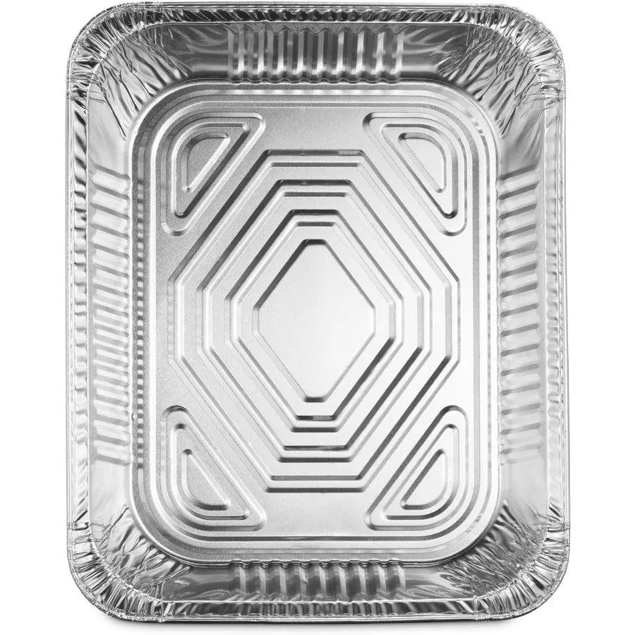 30 Pack Aluminum Pans Disposable 9x13 Baking Chafing Deep Half Size Steam Table Extra Heavy Duty