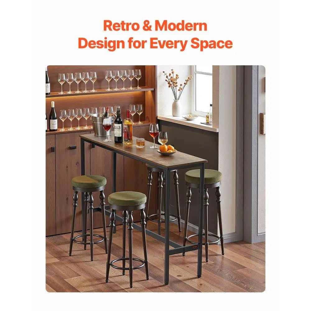 55x15x39in Bar Height Pub Table Cocktail Coffee Counter Kitchen Dining Furniture