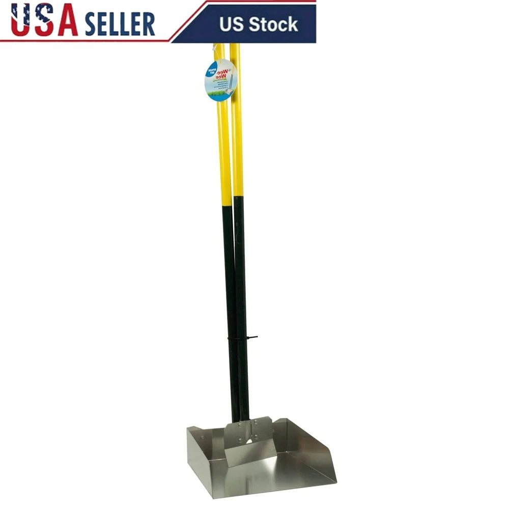 Dog Pooper Scooper Set Non-Stick Metal Easy Clean Rust-Resistant