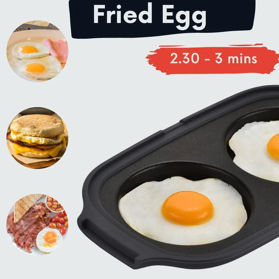 Microwave Cooker, Egg Fryer, Sandwich Maker, Crisper for Pizza, Chicken Nuggets, French Toast