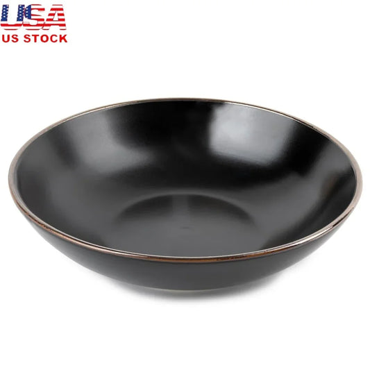 Stoneware Bowl Microwave Dishwasher Safe Durable Ceramic  Soup Salad Stew Elegant Design