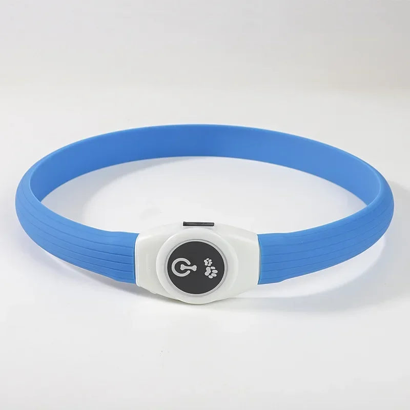 Led Luminous Dog Collar PVC Waterproof , Usb Light Night Safety Pet