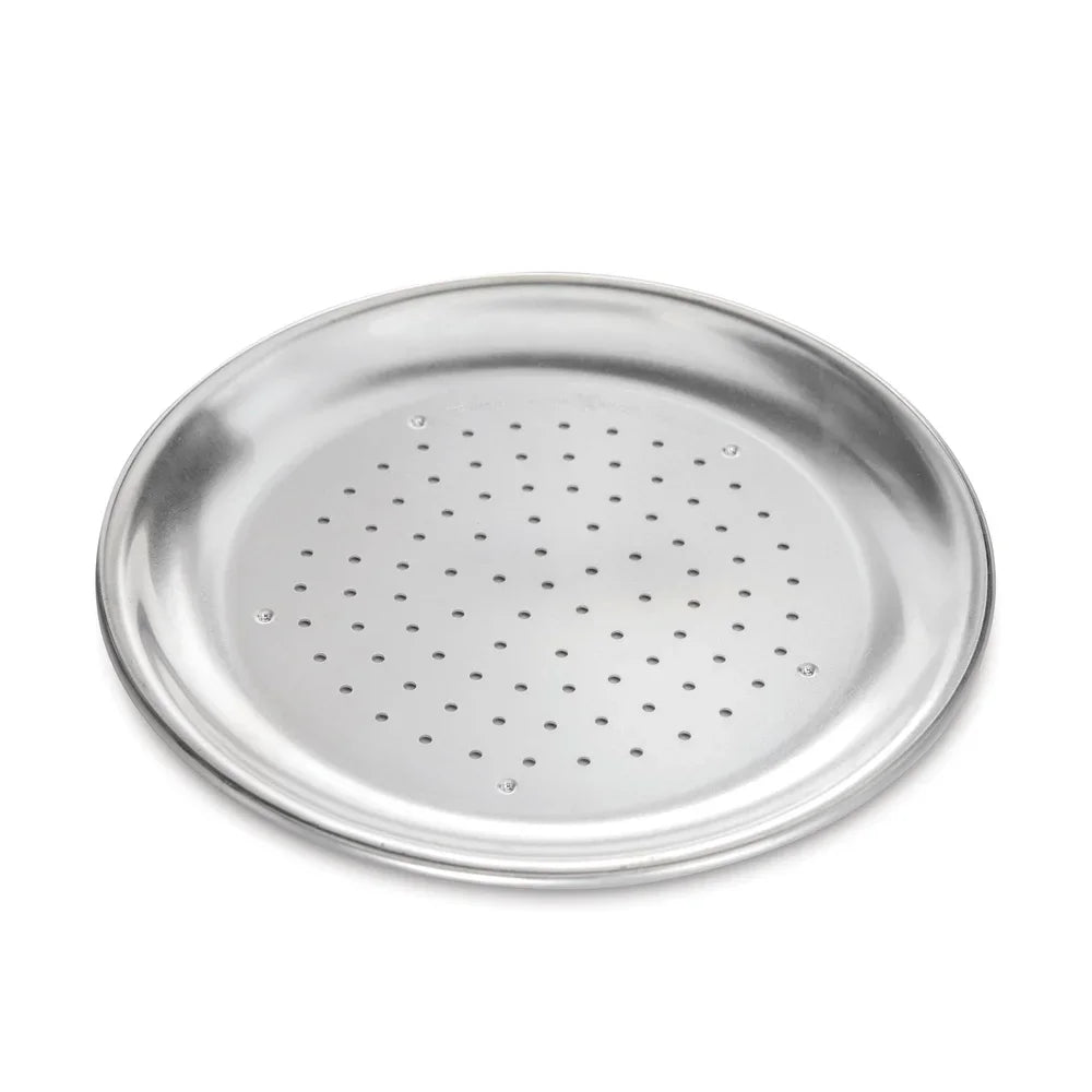 Natural Aluminum 2 Pack Air Crisper Pizza Pans 9" x 9