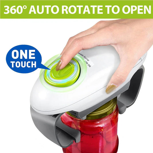 Electric Can Opener and bottle opener Battery Operated One Touch system