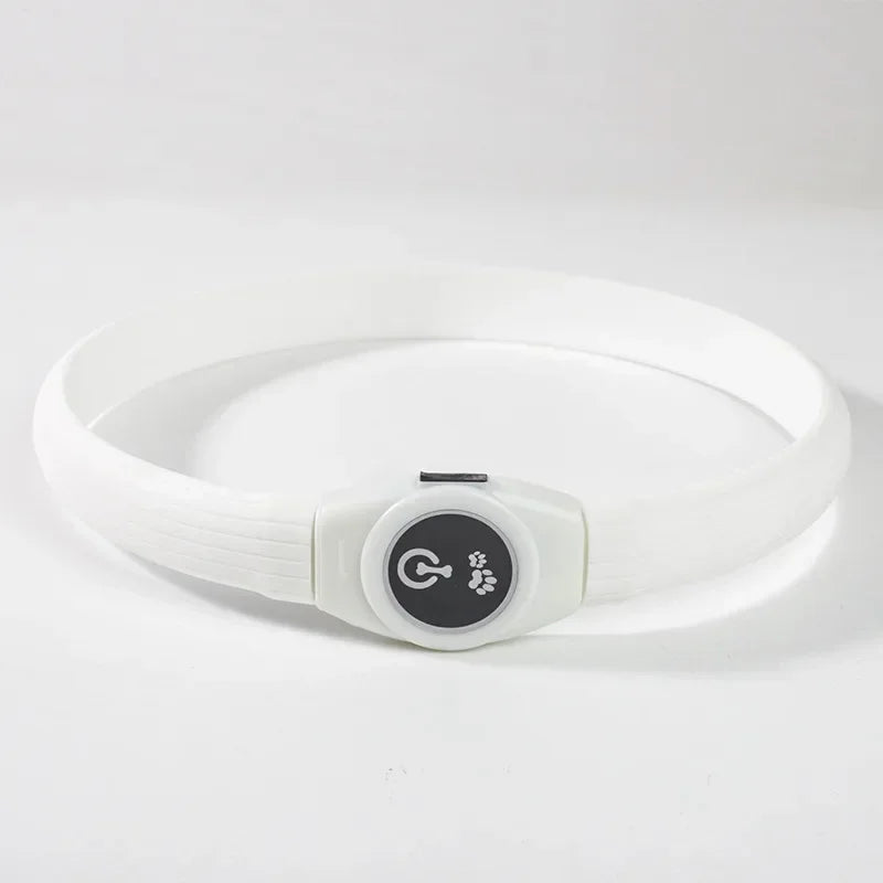 Led Luminous Dog Collar PVC Waterproof , Usb Light Night Safety Pet